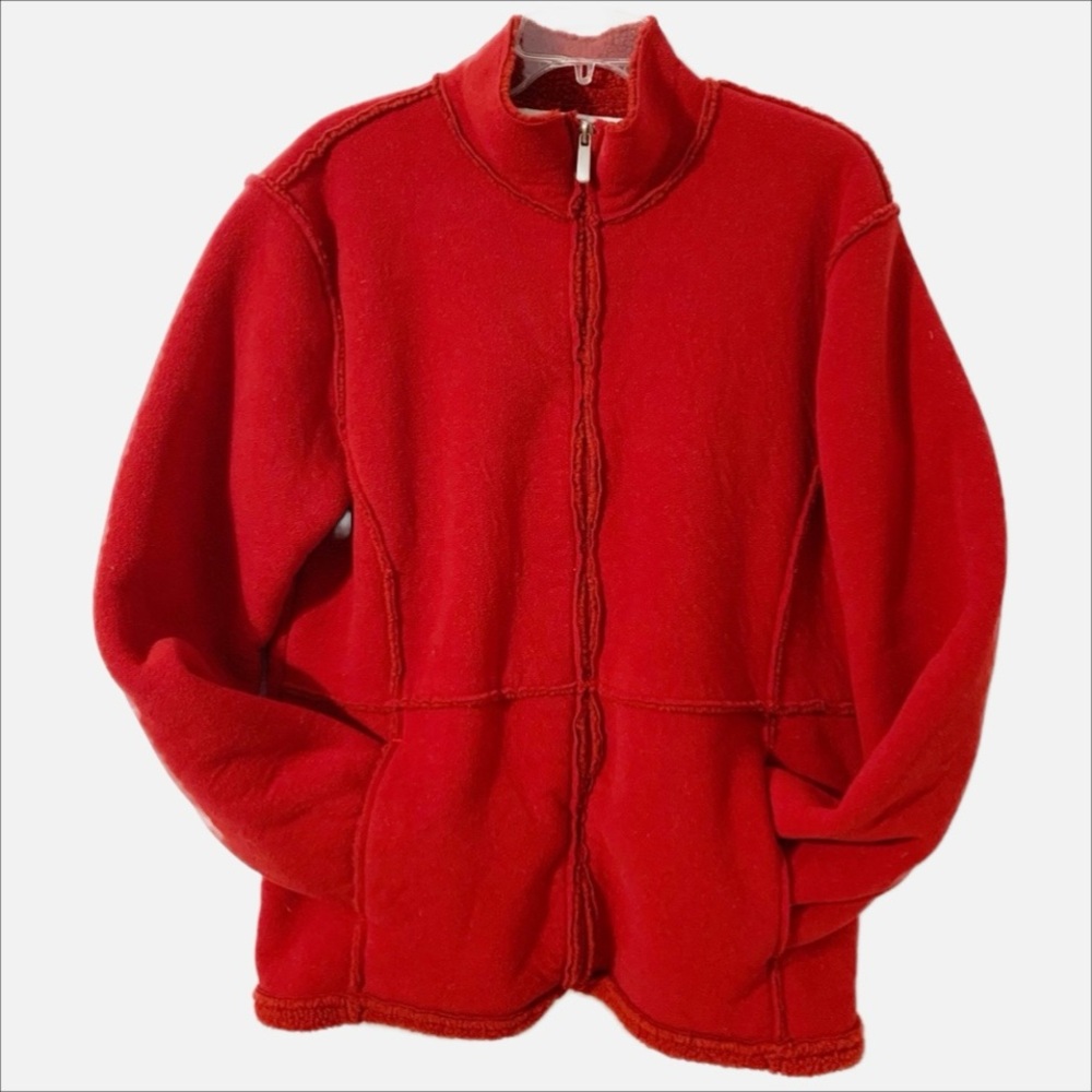 Northern Reflections Front Zip Heavy Fleece Jacket Sherpa Bear Inside and Trims